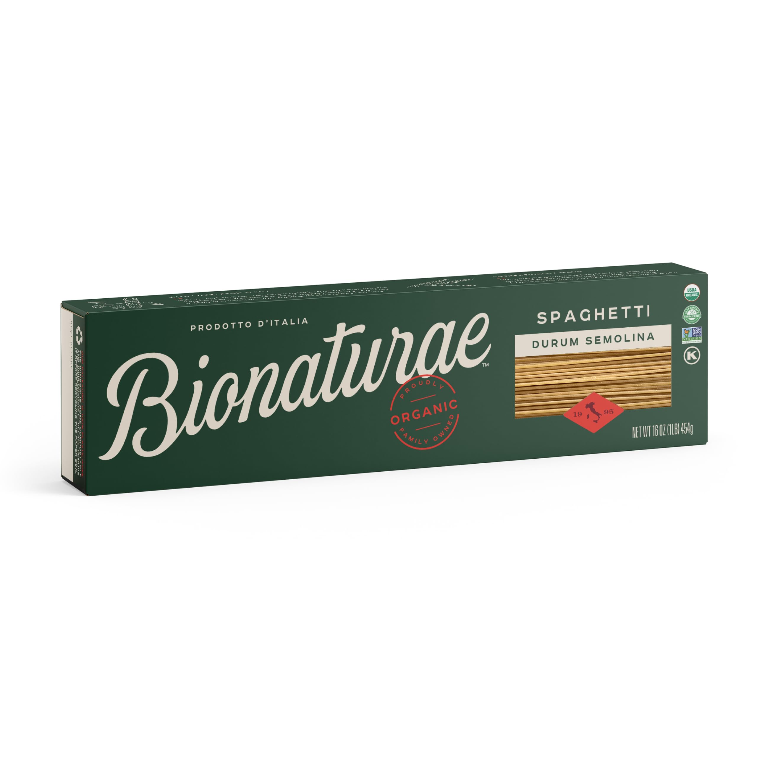 Bionaturae Organic Spaghetti Durum Semolina 16 Oz (Pack of 12)